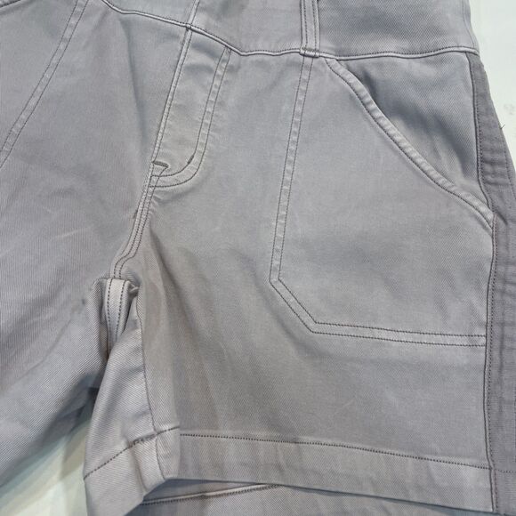 SPANX STRETCH 4” TWILL SHORTS Mauve Blush pull on slimming casual chino S - Picture 4 of 12